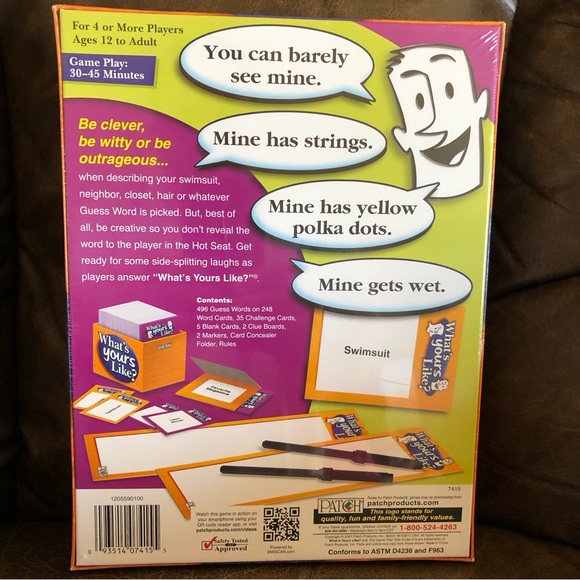 Whats yours like board game. Brand New and Sealed!! Ages 12 to Adult - Picture 2 of 2